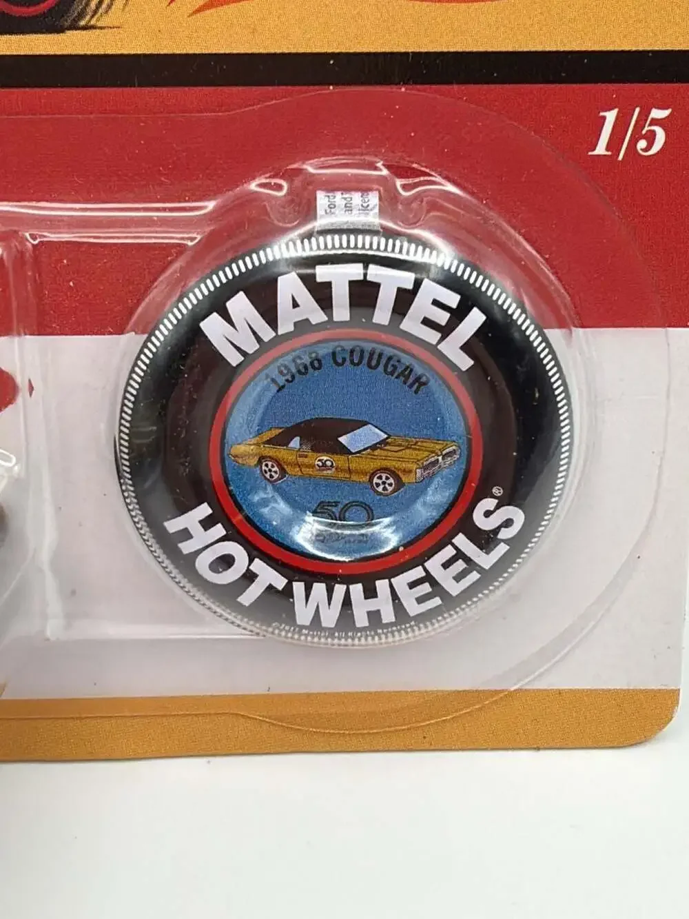 Hot Wheels 50th Anniversary Originals Collection 1968 Cougar 1/5 Diecast with Co